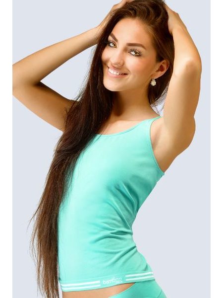 Dámské tílko bezešvé Bamboo 08020P - peprmint bílá