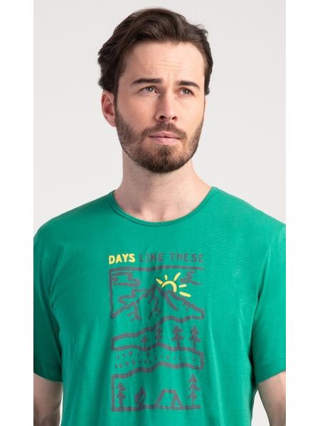 Pánské pyžamo šortky Outdoor - zelená