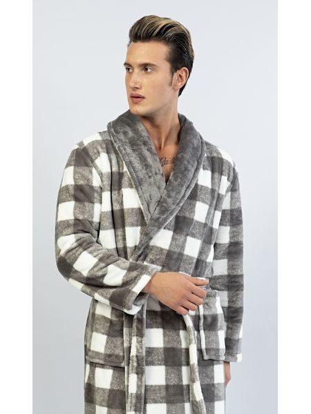 Pánský župan se šálovým límcem Patrik - šedá