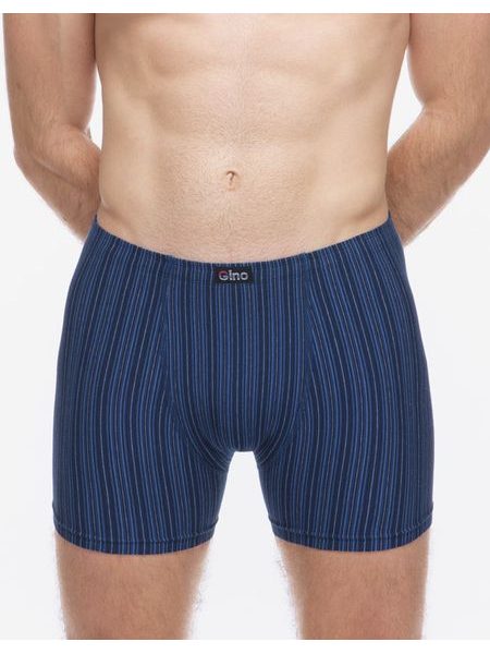 Pánské boxerky delší nohavička, šité 74183 - lékořice sv. modrá