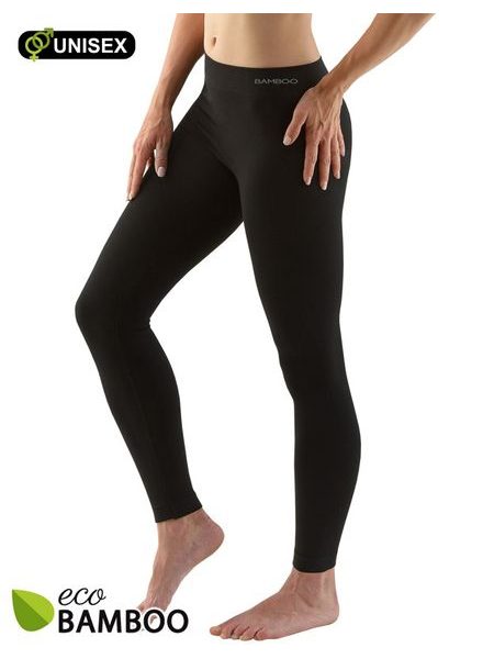 GINA dámské legíny dlouhé, bezešvé, klasické Eco Bamboo 95031P - tm. šedá