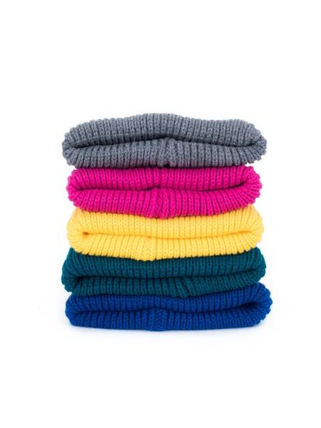 Zimní čepice s poker face motivem modrá