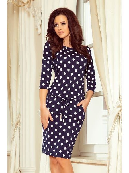 Šaty s puntíky a kapsami