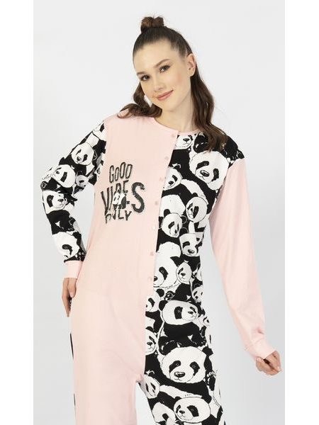 Dámský overal Good vibes - světle růžová