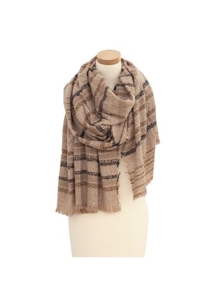 Vlněný šál v zemitých barvách