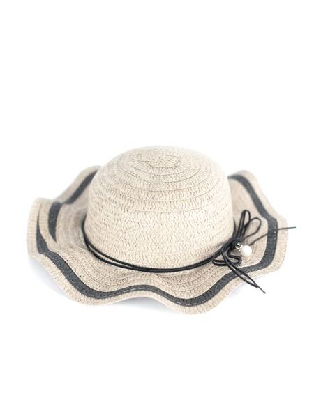Letní klobouk s modrým pruhem