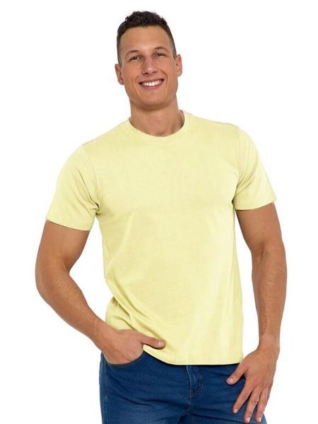 Pánské bavlněné tričko Regular žluté