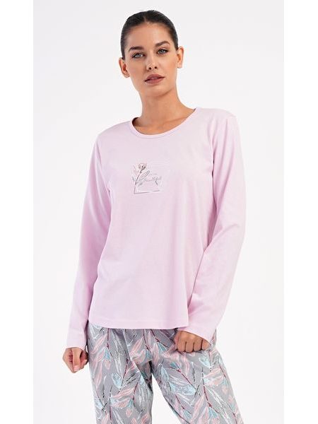 Dámské pyžamo dlouhé Kristýna - světle růžová