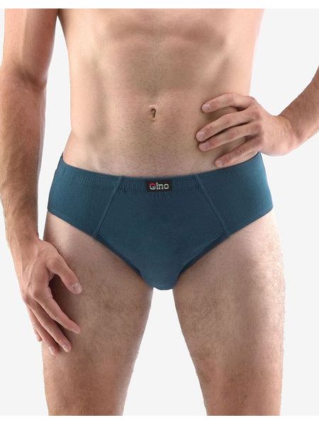 Pánské slipy se širším bokem, širší bok, šité, jednobarevné 71080P - lékořice