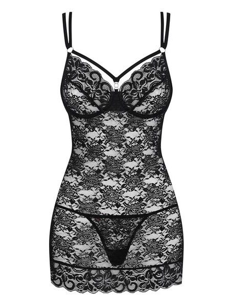 Erotická košilka 860-CHE black