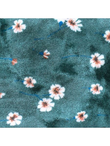 Rukavice s květinami modré