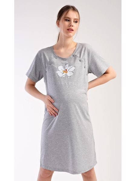 Dámská noční košile mateřská Helena - šedá