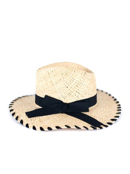 Klobouk letní dámský s černou mašlí