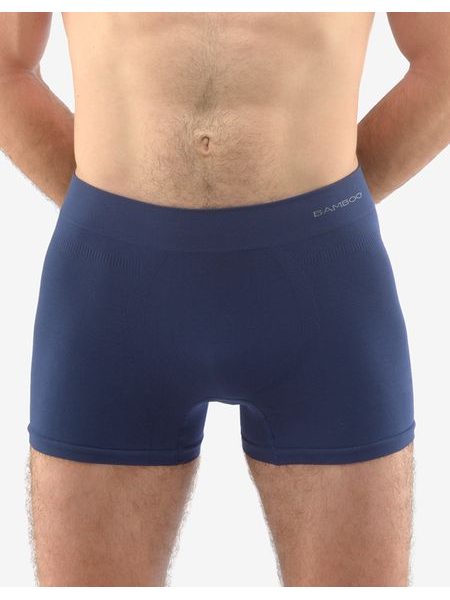 Pánské boxerky s delší nohavičkou, delší nohavička, bezešvé, jednobarevné Eco Bamboo 54005P - lékořice