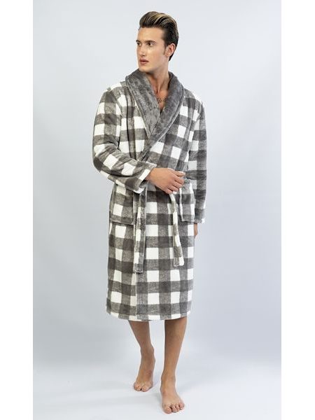 Pánský župan se šálovým límcem Patrik - šedá