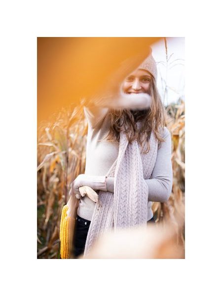 Čepice, šála a rukavice - rezavá