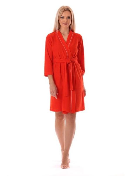 Dámský župan BARI kimono 3/4 červená - tomato