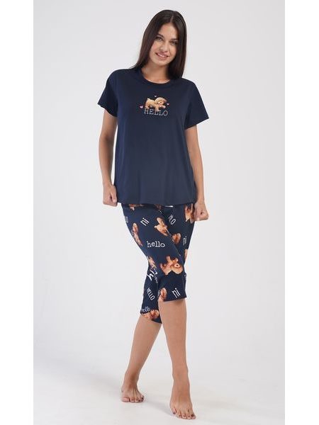 Dámské pyžamo kapri Dominika - oranžová