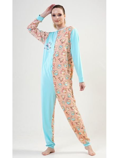 Dámský overal Sovičky - světle lososová