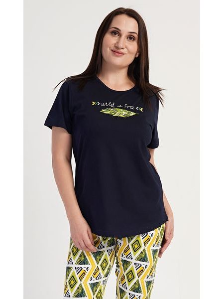 Dámské pyžamo kapri Zuzka - tmavě modrá