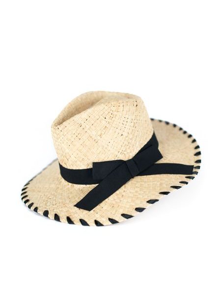 Klobouk letní dámský s černou mašlí