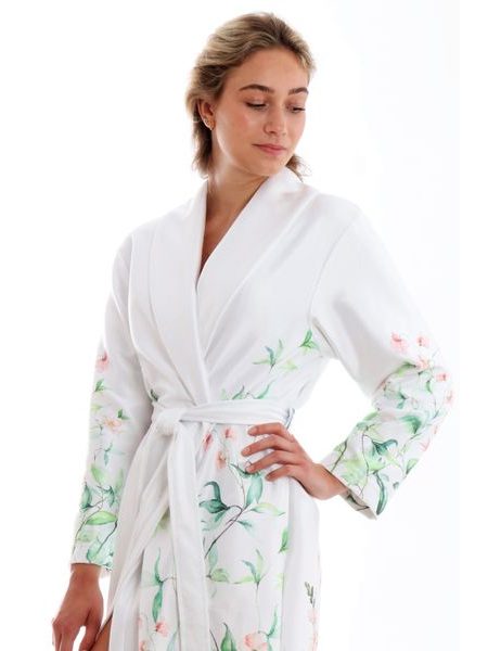 Dámský dlouhý župan s šálovým límcem Julia Květiny