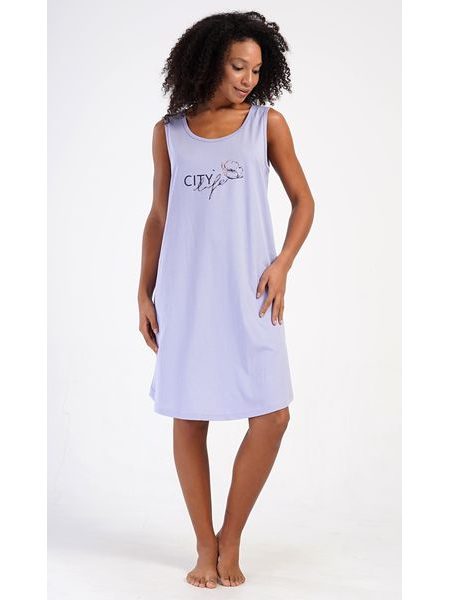 Dámská noční košile na ramínka Agnes - světle lososová