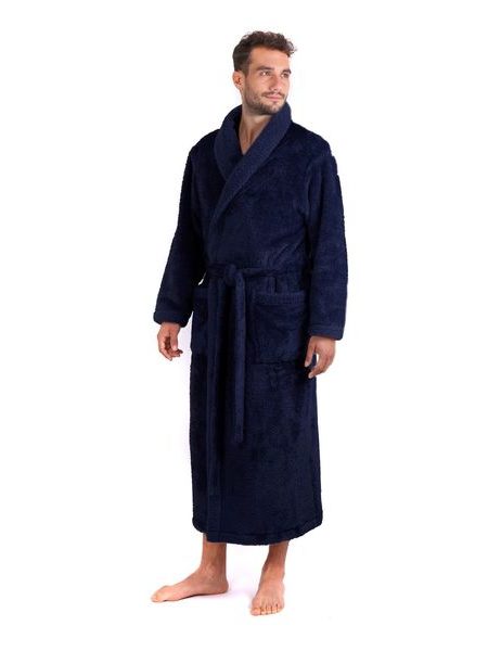 Unisex dlouhý hřejivý župan ALTA tmavě modrá