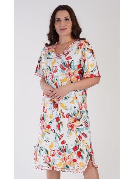 Dámská noční košile s krátkým rukávem Alex - lososová