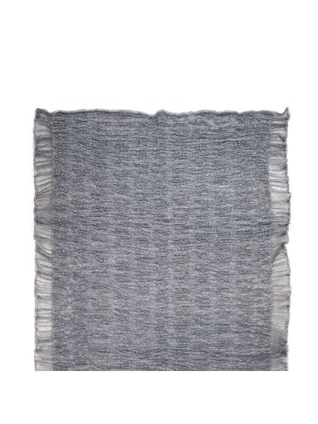 Jednoduchý šál s lehkým řasením - šedý