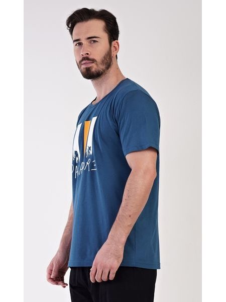 Pánské pyžamo šortky Oliver - petrolejová