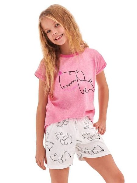 Dívčí pyžamo Hanička růžové dog