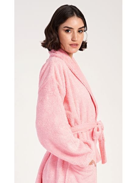 Dámský župan dlouhý se šálovým límcem Karolína - lososová