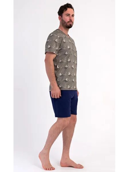 Pánské pyžamo šortky Arny - khaki