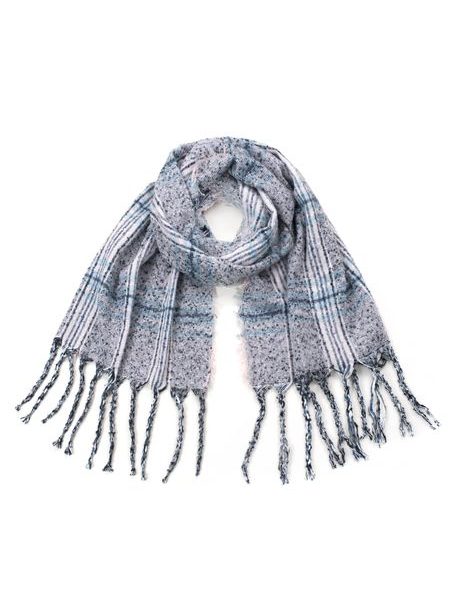 Šála Lesklá mřížka modrá