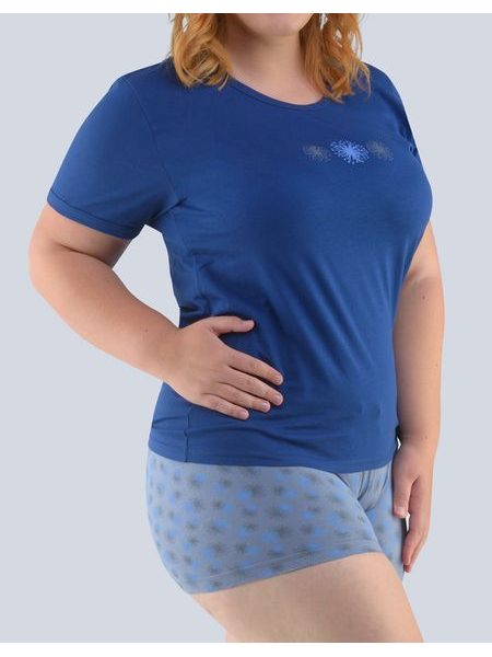 Dámské pyžamo krátké 19106P - lékořice šedá