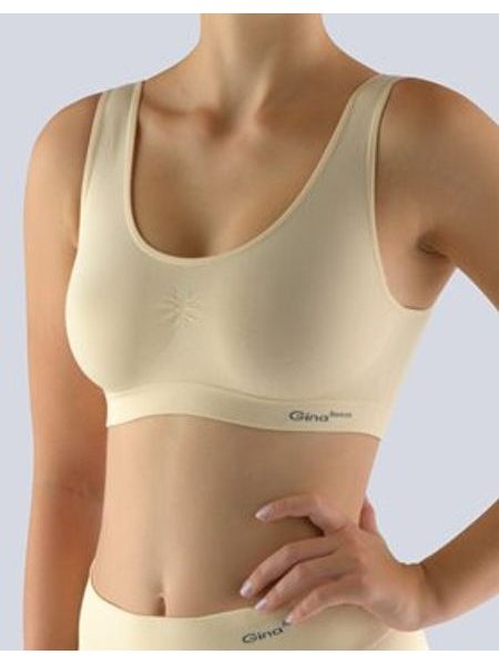 Dámská podprsenka se širokými ramínky, bez kostice, bezešvé, jednobarevné Bamboo PureLine 07011P - tělová