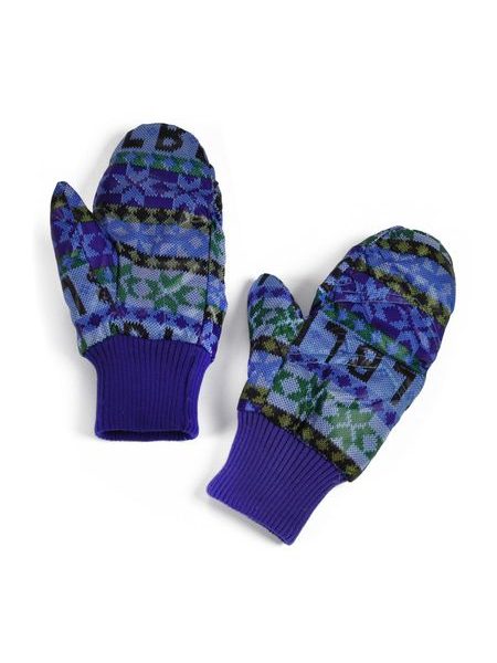 Teplé palčáky s norským vzorem modré