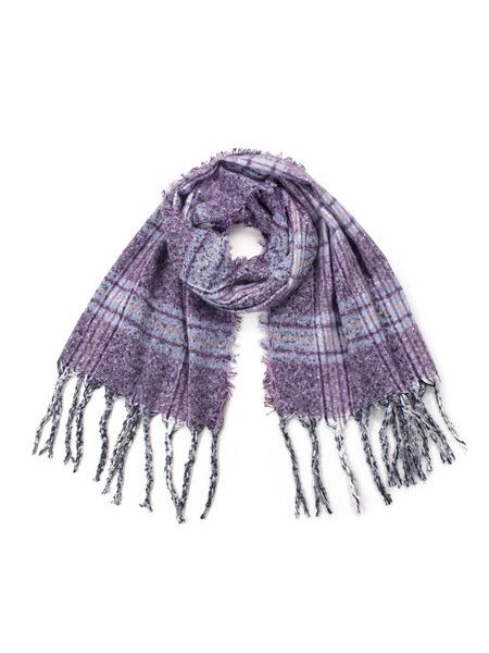 Šála Lesklá mřížka modrá