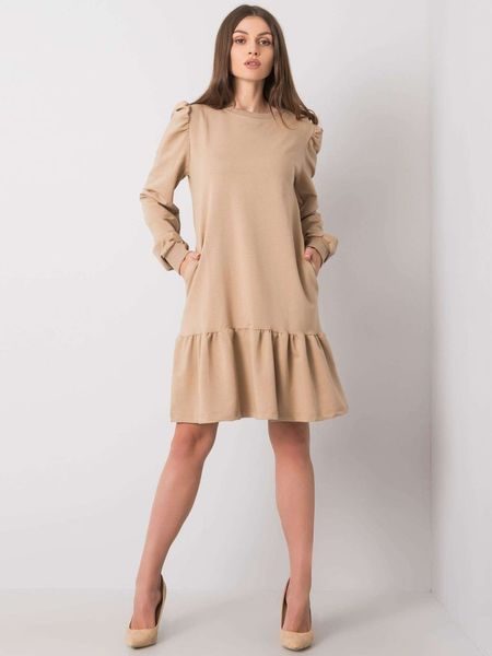 Béžové mikinové šaty