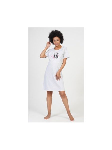 Dámská noční košile mateřská My love - světle šedá