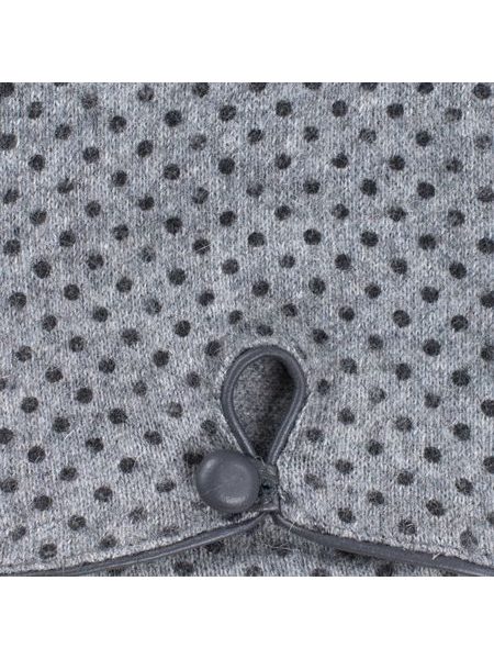 Šedé rukavice s puntíky