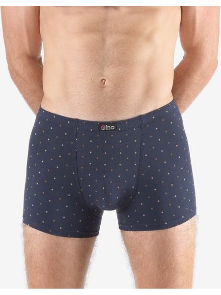 Pánské boxerky s kratší nohavičkou, kratší nohavička, šité, s potiskem 73133 - lékořice bronzová