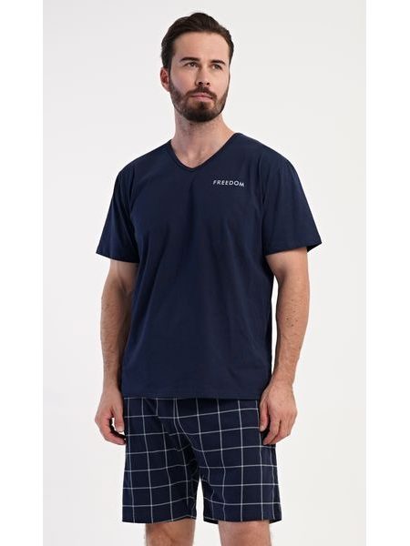 Pánské pyžamo šortky Freedom - tmavě modrá
