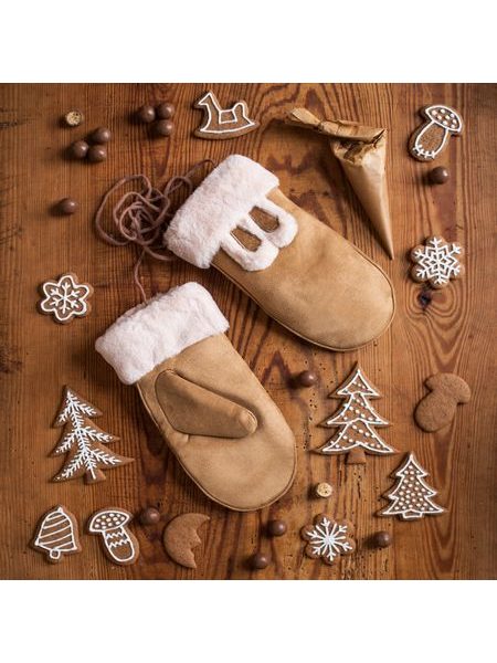 Rukavice Winter bunny růžové