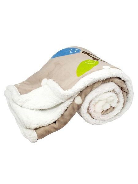 Deka 150 x 200 cm, s beránkem, mikroflanel, 460 GSM