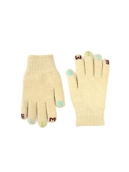 Dětské rukavice na zimu světle béžové