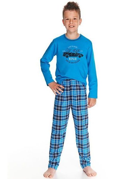 Chlapecké pyžamo Mario modré s autem