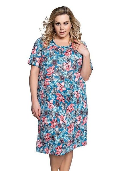 Noční košile Malwa modrá květiny