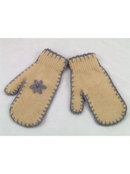 Palcové rukavice béžové